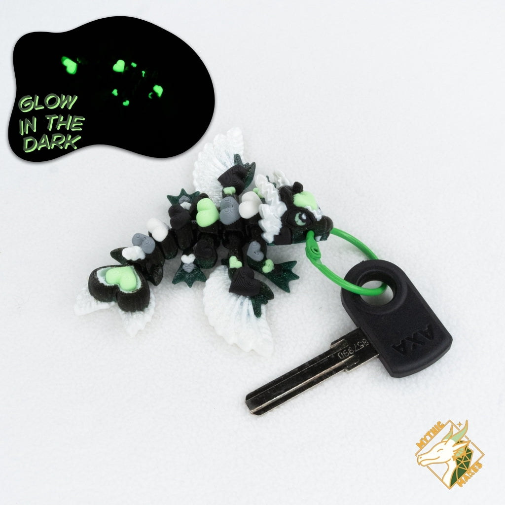 Petit Dragon Coeurs de Cupidon - Porte-clés