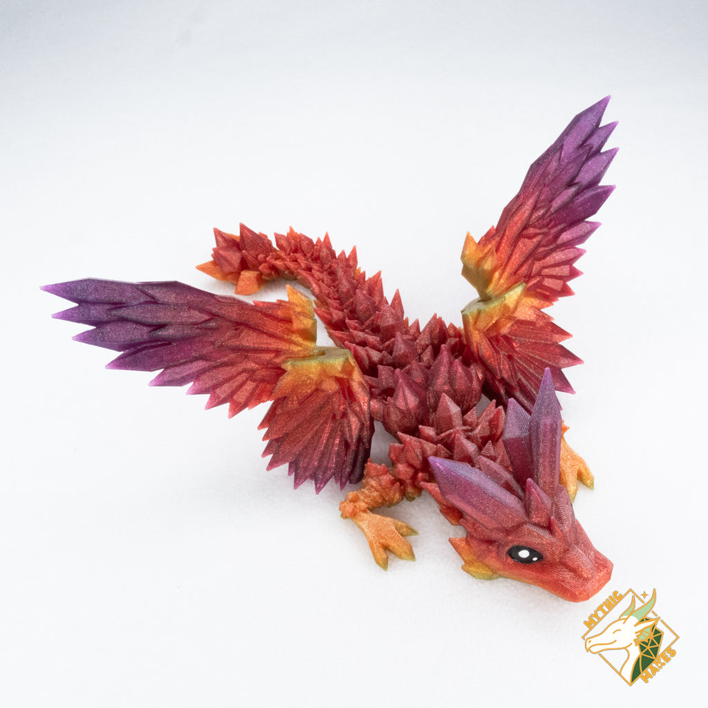 Dragon de cristal ailé - Bébé et Jeune