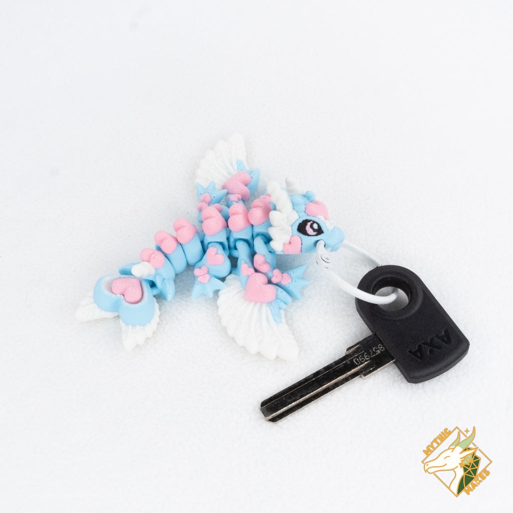 Petit Dragon Coeurs de Cupidon - Porte-clés