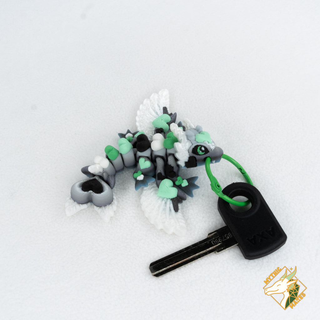 Petit Dragon Coeurs de Cupidon - Porte-clés